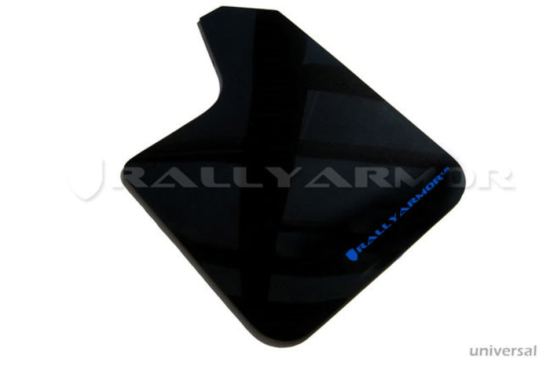 RAL UR Blk Flap/Blue Logo - Rally Armor Universal Fit (No Hardware) Black UR Mud Flap w/ Blue Logo