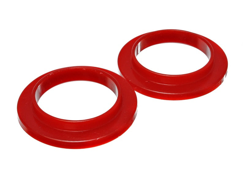 ES Spring Isolators - Red - Energy Suspension Universal 3 3/4in ID 5 7/16in OD 7/8in H Red Coil Spring Isolators (2 per set)