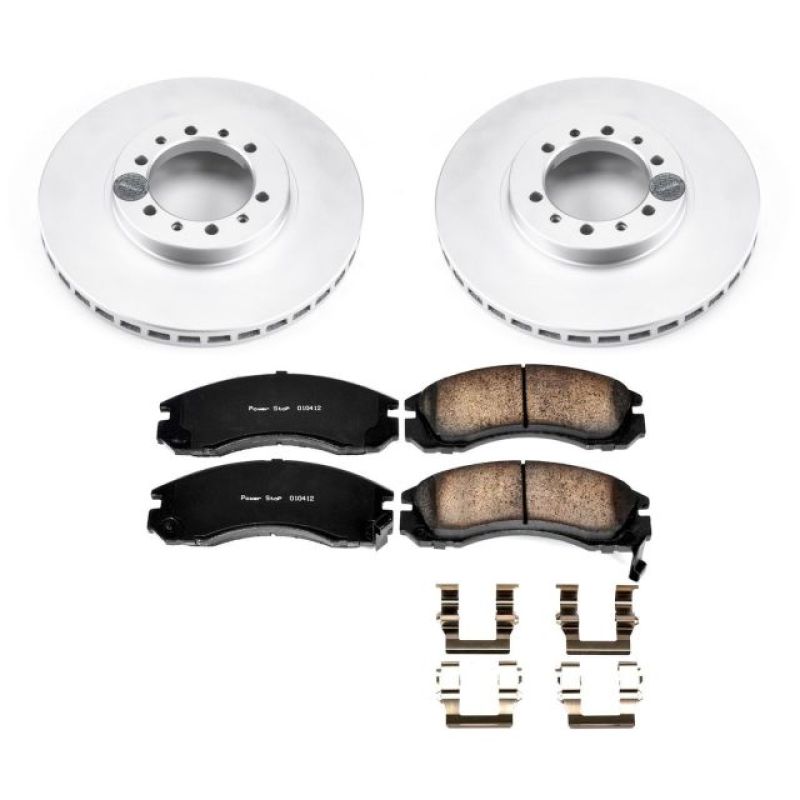 PSB Z17 Evolution Coated Kit - Power Stop 91-96 Mitsubishi Montero Front Z17 Evolution Geomet Coated Brake Kit