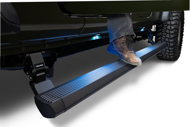 GOR RealTruck VoltStep Running Boards - RealTruck 20-24 Jeep Gladiator CC 4dr VoltStep Electric Running Board Kit (Cut/Drill Req.) - Tex Blk