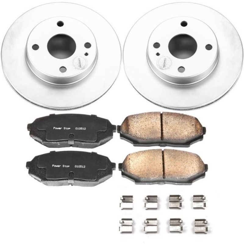 PSB Z17 Evolution Coated Kit - Power Stop 90-93 Mazda Miata Front Z17 Evolution Geomet Coated Brake Kit