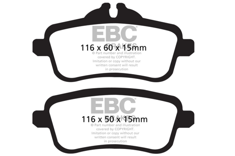 EBC Ultimax2 Brake Pad Sets - EBC 13-16 Mercedes-Benz GL350 3.0 TD Ultimax2 Rear Brake Pads