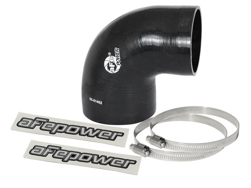 AFE Elbow Reducing Couplers - aFe Magnum FORCE Intake Coupling Kit (4 IN ID to 3-3/8 IN ID x 90 Deg.) Elbow Coupler - Black