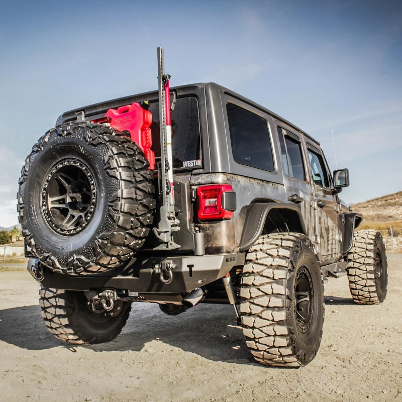 WES Tire Carrier - Westin 18-21 Jeep Wrangler JL (Excl. JK) Tire Carrier - Textured Black