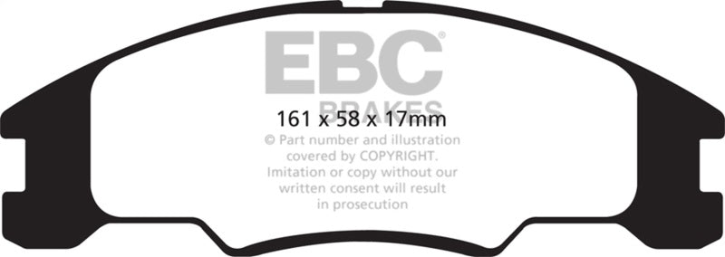 EBC Greenstuff Brake Pad Sets - EBC 10-11 Ford Focus 1.6 Greenstuff Front Brake Pads