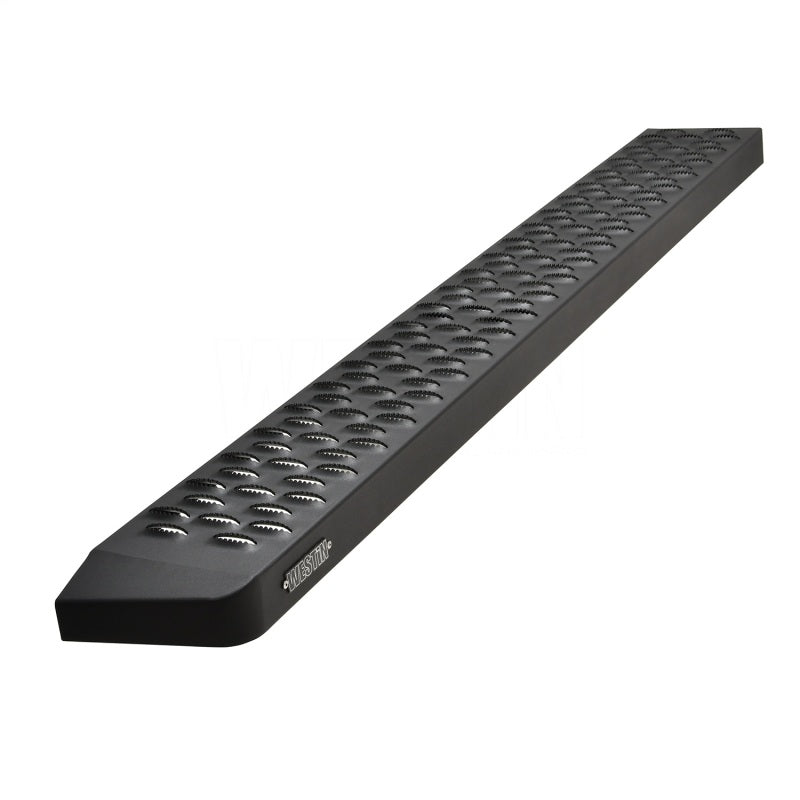 WES Running Boards - Grate - Westin Ford Transit Van 150/250/350 (Single 54in. Pass Door) Grate Steps Running Boards - Tex. Blk