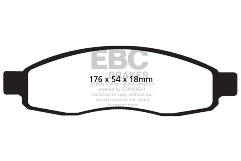 EBC Ultimax2 Brake Pad Sets - EBC 04-05 Infiniti QX56 5.6 Ultimax2 Front Brake Pads