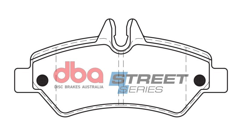 DBA Street Series Brake Pads - DBA 07-09 Dodge Sprinter 2500 (w/272mm Rear Disc Bosch Pin Type) Rear Street Series Brake Pads