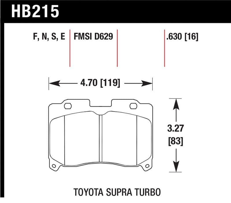 HAWK HT-10 Brake Pad Sets - Hawk 93-98 Toyota Supra TT HT-10 Race Front Brake Pads