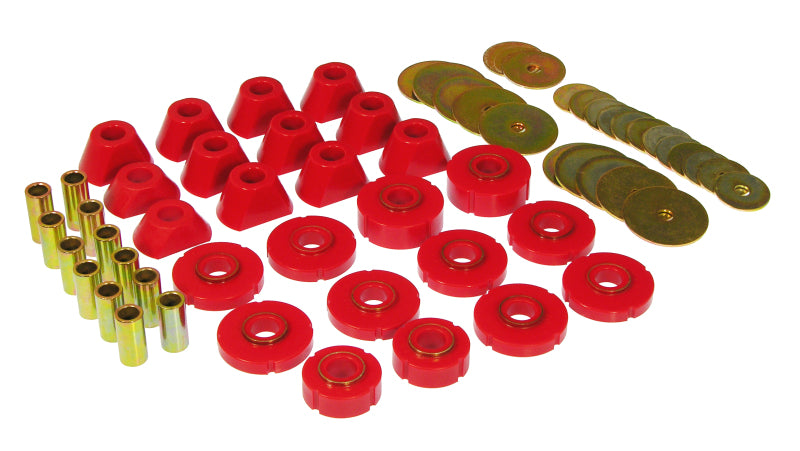 PRO Body/Subframe Bush - Red - Prothane 67-72 Chevy K10 Blazer Body Mount Kit - Red