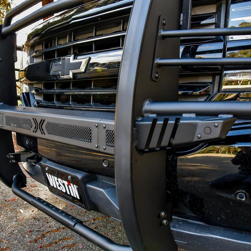 WES Sportsman Grille Guards - Westin 16-18 Chevy Silverado 1500 Sportsman X Grille Guard - Textured Black