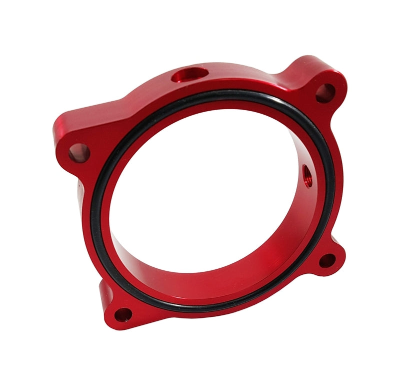 TQS TB Spacer - Red - Torque Solution Throttle Body Spacer (Red): Ford Mustang GT 5.0L 2011-2016