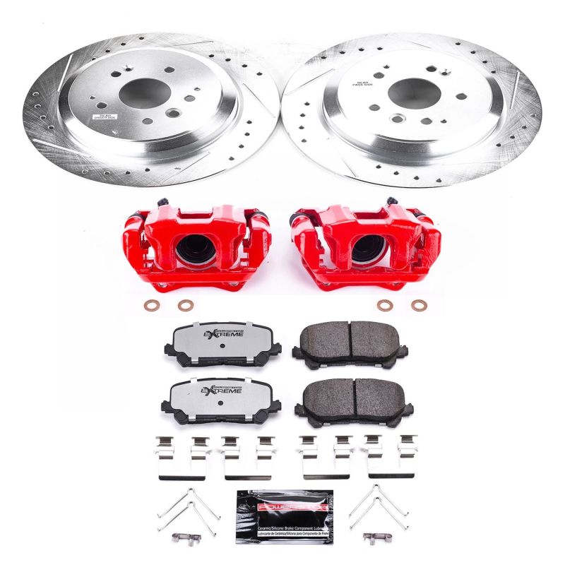 PSB Z36 Truck & Tow Kit w/Cals - Power Stop 14-16 Acura MDX Rear Z36 Truck & Tow Brake Kit w/Calipers