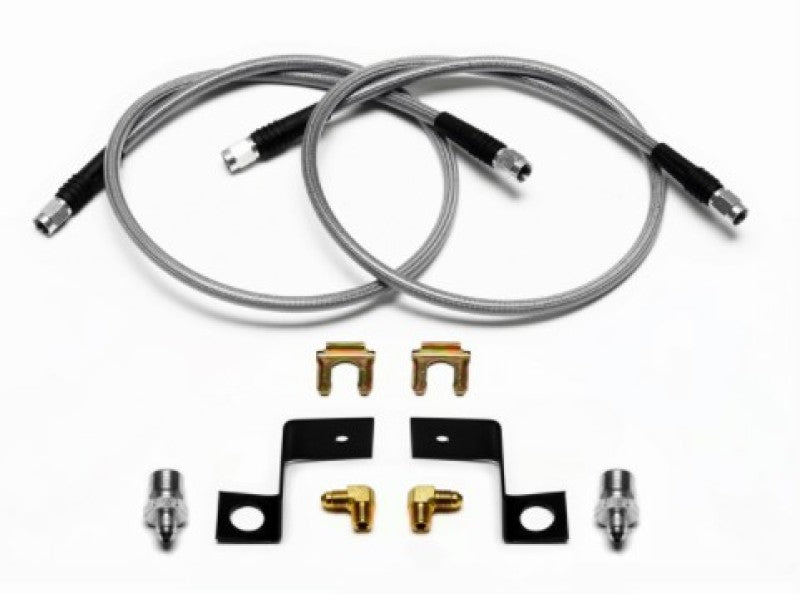 WIL Flexline Brake Hose - Wilwood Flexline Kit 30 inch -3 M10-1.0 IF 1/8 NPT 90 Degree