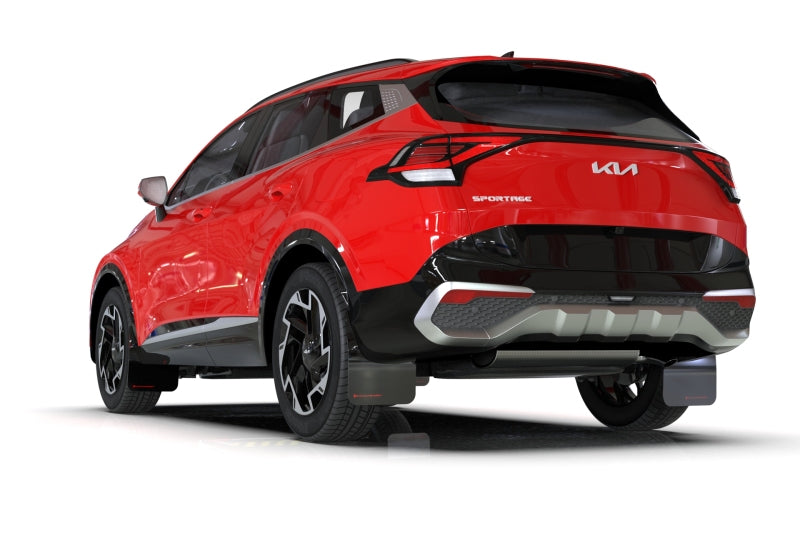 RAL UR Blk Flap/Rd Logo - Rally Armor 23-26 Kia Sportage Black UR Mud Flap w/ Red Logo
