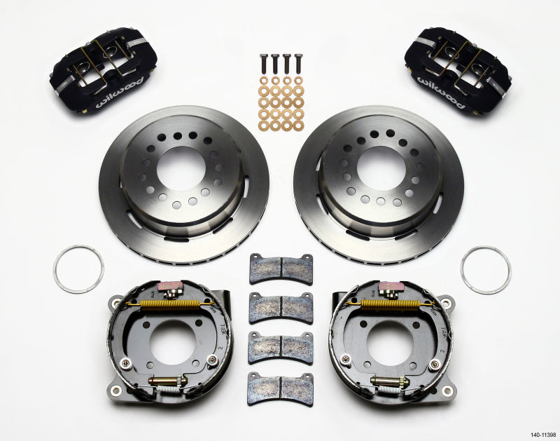 WIL Dynapro Brake Kit - Wilwood Dynapro Low-Profile 11.00in P-Brake Kit Chevy 12 Bolt 2.75in Off w/ C-Clips
