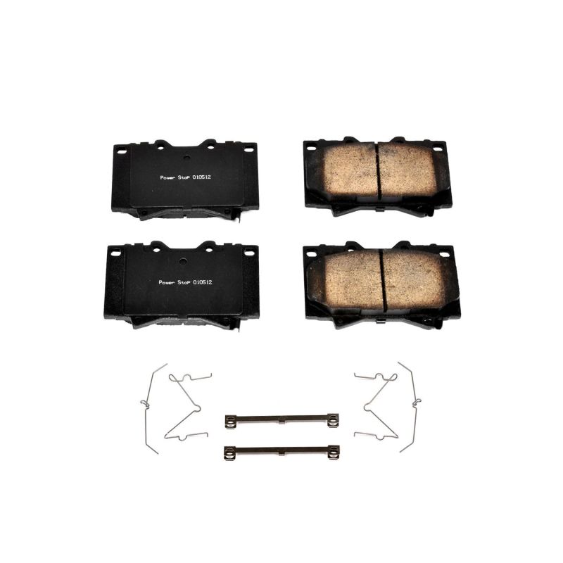 PSB Z17 Evolution Brake Pads - Power Stop 98-07 Lexus LX470 Front Z17 Evolution Ceramic Brake Pads w/Hardware