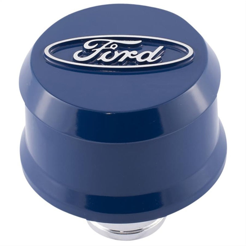 FR Breather Caps - Ford Racing Slant Edge Breather - Blue