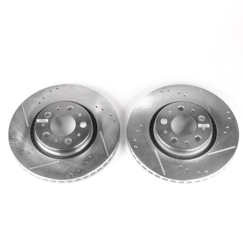 PSB Evolution Drill/Slot Rotor - Power Stop 01-09 Volvo S60 Front Evolution Drilled & Slotted Rotors - Pair