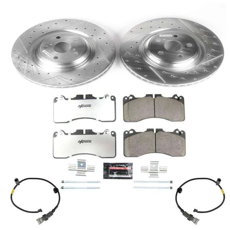 PSB Evolution Drill/Slot Rotor - Power Stop 10-17 Lexus LS460 Front Z26 Street Brake Kit