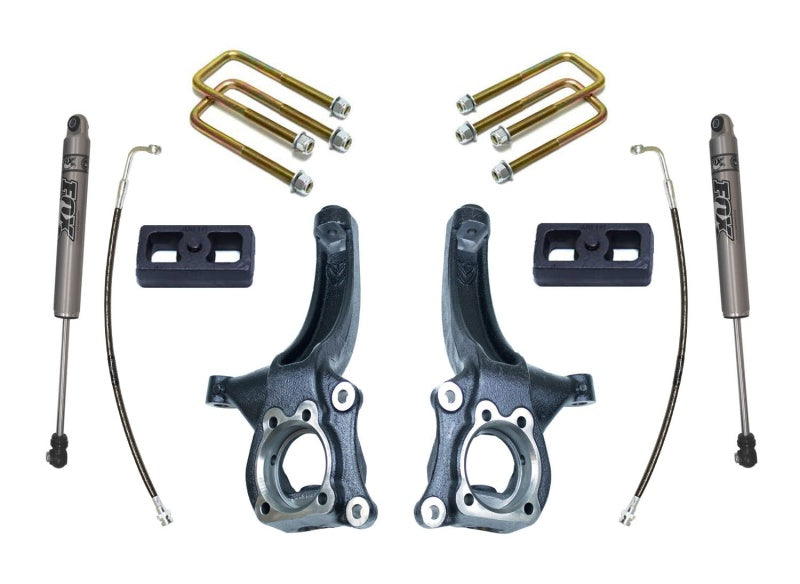 MXT Lift Spindles - MaxTrac 15-18 Chevrolet Colorado 2WD 4in/2in MaxPro Elite Spindle Lift Kit w/FOX Shocks