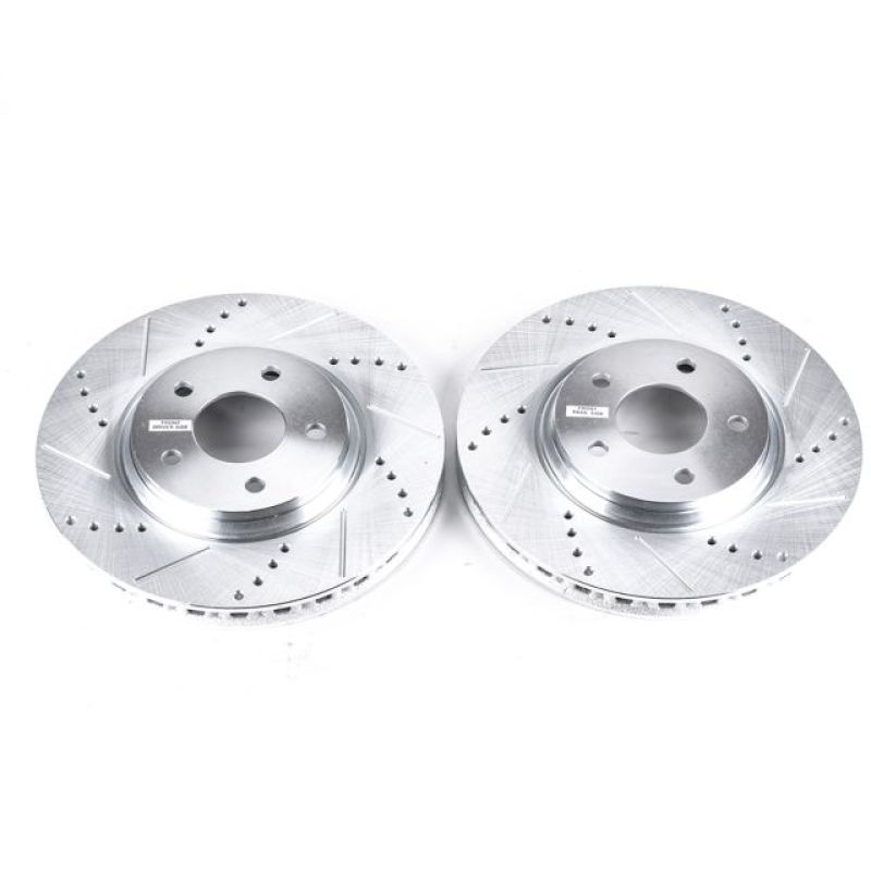 PSB Evolution Drill/Slot Rotor - Power Stop 05-08 Chevrolet Cobalt Front Evolution Drilled & Slotted Rotors - Pair