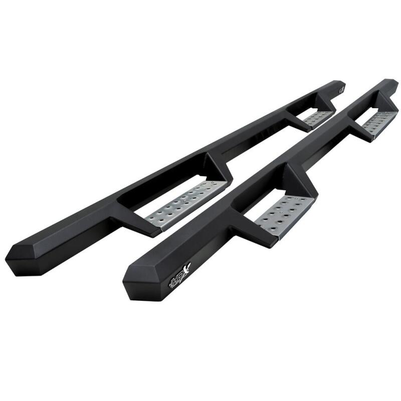 WES Nerf Bars - HDX Drop - Westin 04-13 Chevy Silverado 1500 Crew Cab HDX Stainless Drop Nerf Step Bars - Textured Black
