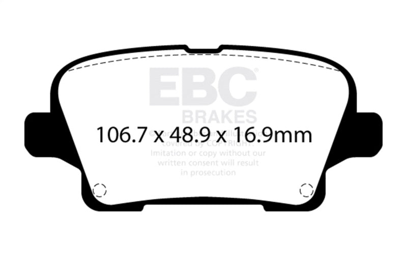 EBC Yellowstuff Brake Pad Sets - EBC 18-20 Buick Regal Sportback 3.6L Yellowstuff Rear Brake Pads