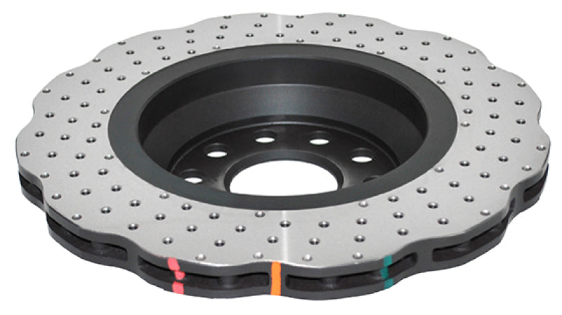 DBA 4000 Series Drilled Rotors - DBA 14-21 Volkswagen GTI (w/Perf Pkg 310mm Rear Disc) Rear 4000 Series Drilled Wavy Rotor
