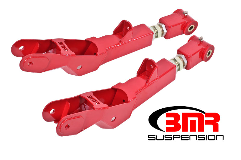 BMR Control Arms - BMR 10-15 5th Gen Camaro Lower Control Arms Rear On-Car Adj. (Polyurethane) - Red