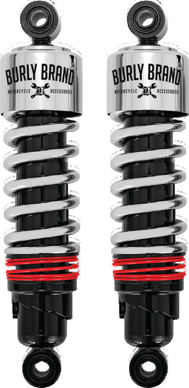 BUR Shocks - Burly Brand FLH Slammer Shocks - Chrome