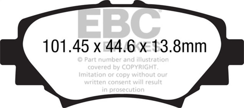EBC Redstuff Brake Pad Sets - EBC 14+ Mazda 3 2.0 (Japan Build) Redstuff Rear Brake Pads