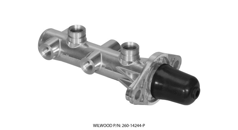 WIL Master Cylinder - Wilwood Tandem Remote Master Cylinder - 1 1/8in Bore Ball Burnished