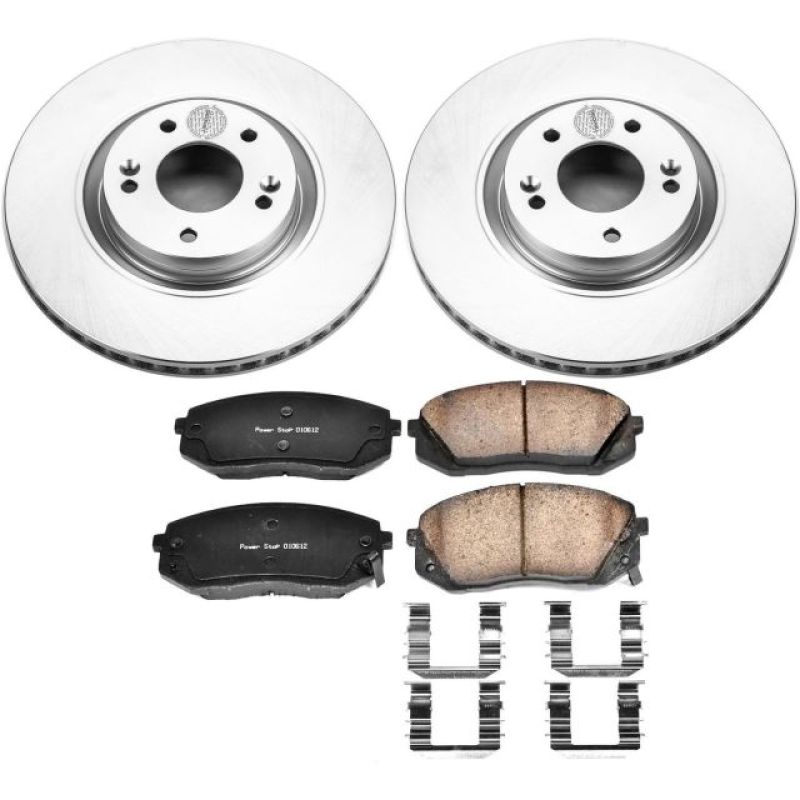 PSB Z17 Evolution Coated Kit - Power Stop 15-16 Hyundai Sonata Front Z17 Evolution Geomet Coated Brake Kit