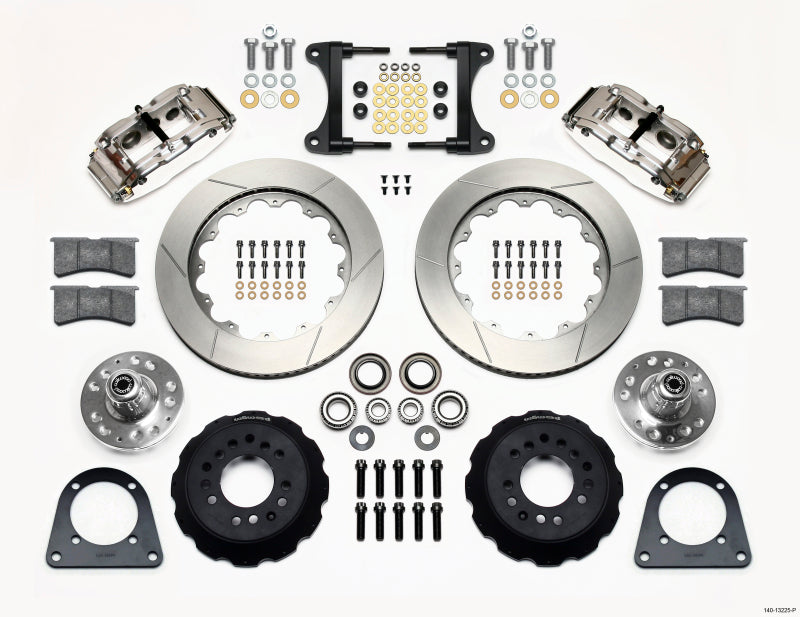 WIL Superlite Brake Kit - Wilwood Narrow Superlite 6R Front Hub Kit 14.00in Polished TCI-IFS 71-78 (Pinto Based)