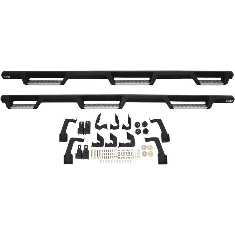 WES Nerf Bars - HDX Drop - Westin 14-18 Chevrolet Silverado 1500 DC 6.5ft Bed HDX Stainless Drop W2W Nerf Step Bars - Tex. Blk