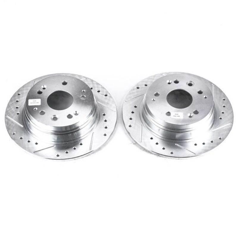 PSB Evolution Drill/Slot Rotor - Power Stop 01-03 Acura CL Rear Evolution Drilled & Slotted Rotors - Pair