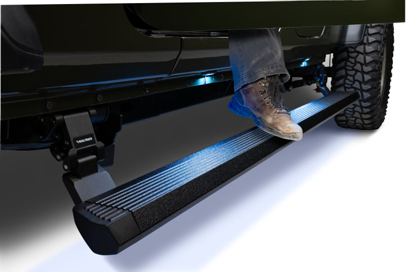 GOR RealTruck VoltStep Running Boards - RealTruck 20-24 Jeep Gladiator CC 4dr VoltStep Electric Running Board Kit - Bedliner Coating