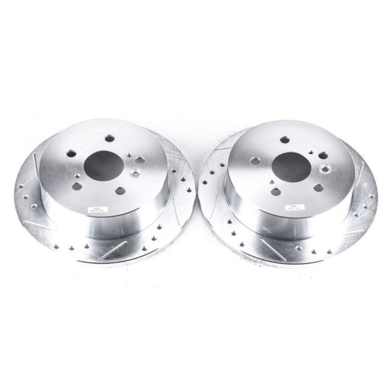 PSB Evolution Drill/Slot Rotor - Power Stop 04-10 Toyota Sienna Rear Evolution Drilled & Slotted Rotors - Pair