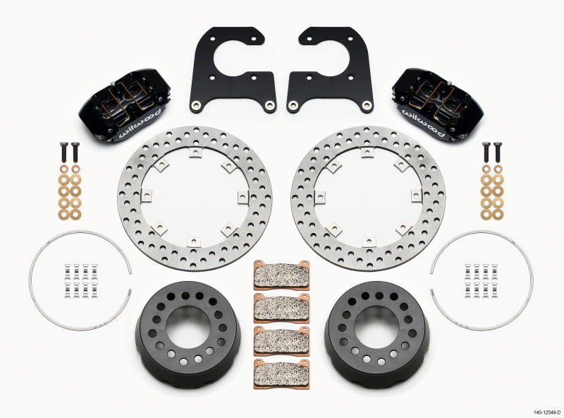 WIL Dynapro Brake Kit - Wilwood Dynapro Lug Mount Single Rear Dynamic Kit SA Drilled M-W/Lamb Ends 1/2in Studs