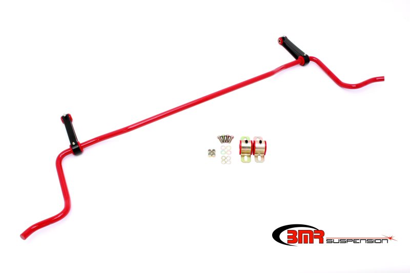 BMR Sway Bar Kits - BMR 05-10 S197 Mustang Rear Solid 22mm Sway Bar Kit w/ Bushings & Billet Links - Red