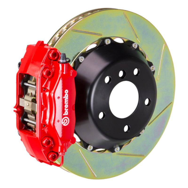 BRB Big Brake Kits - Brembo 03-09 E-Class (Excl 4MATIC/AMG) Rr GT BBK 4Pis Cast 2pc 345x28 2pc Rotor Slotted Type1-Red