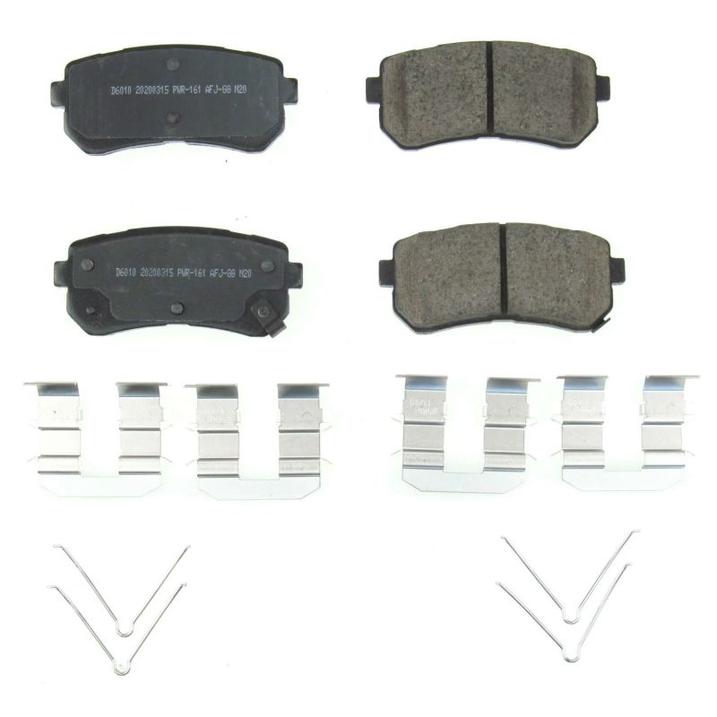 PSB Z17 Evolution Brake Pads - Power Stop 18-19 Hyundai Kona Rear Z17 Evolution Ceramic Brake Pads w/Hardware