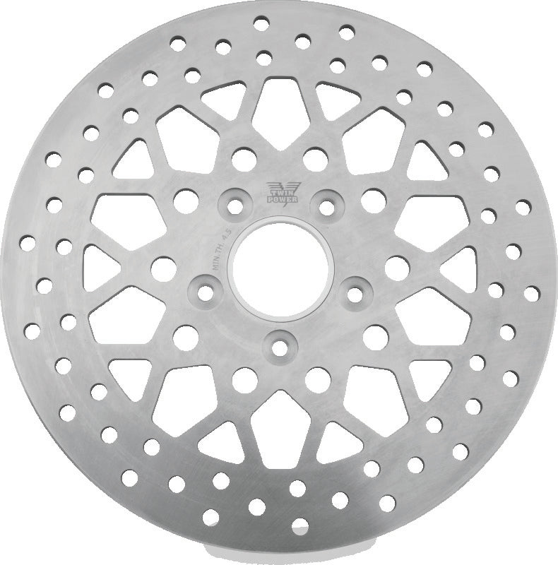 TWP Brake Rotors - Twin Power 84-17 Big Twin Exc 11.8 and Lug Mount 84-13 XL Front 11.5 Solid Rotor Mesh
