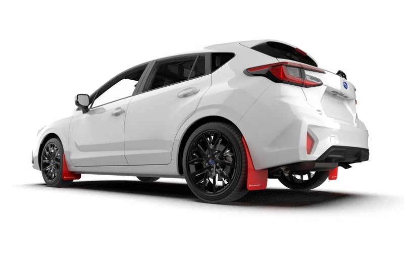 RAL UR Red Flap/Wht Logo - Rally Armor 24-26 Subaru Impreza Red UR Mud Flap w/ White Logo