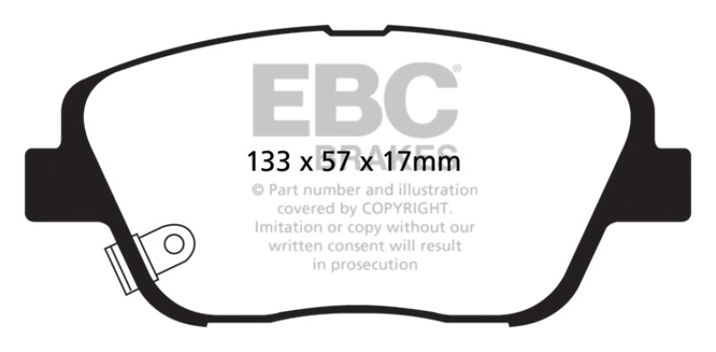 EBC Greenstuff Brake Pad Sets - EBC 10-14 Hyundai Sonata 2.0 Turbo Greenstuff Front Brake Pads
