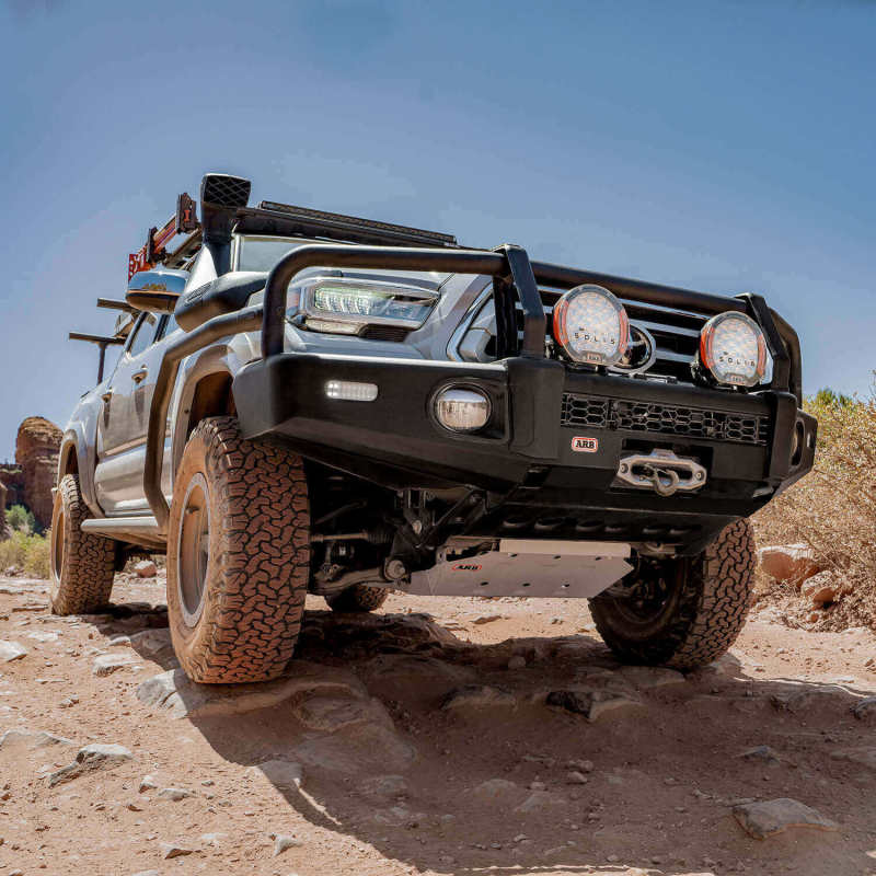 ARB Summit Bull Bars - ARB Summit Combar Textured Fogii Tacoma w/ Camera Relocation Kit
