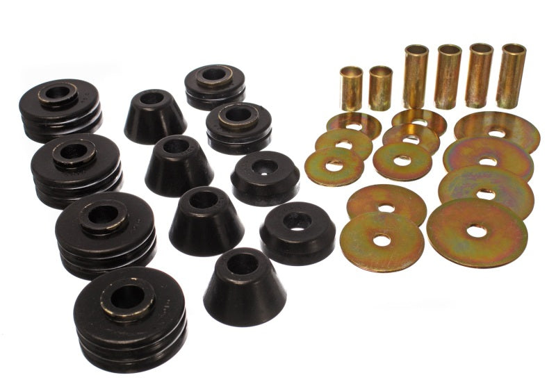 ES Body Mounts - Black - Energy Suspension 73-80 GM 1/2 Ton C-10/C1500 Pick Up 2WD Black Body (Cab) Mount Set
