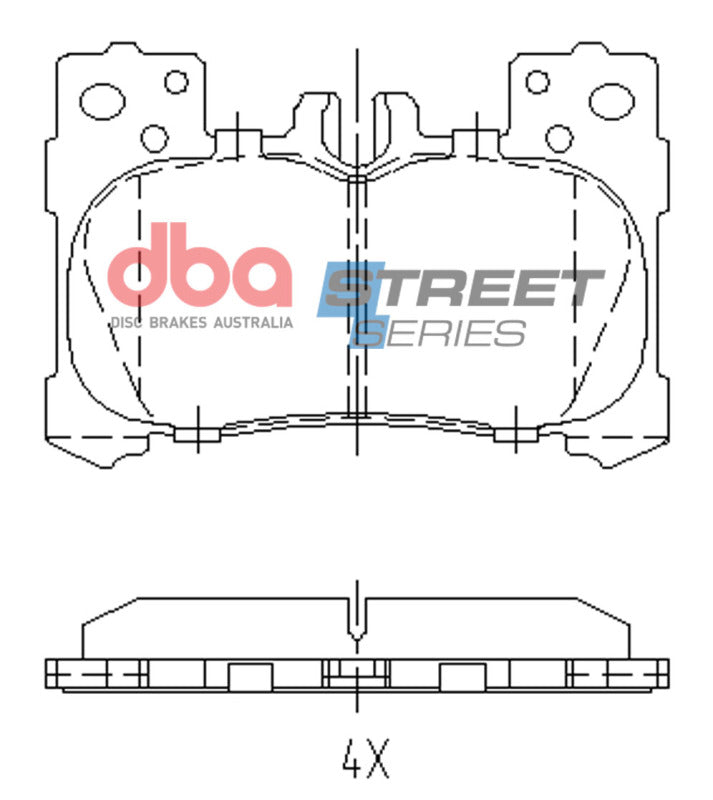 DBA Street Series Brake Pads - DBA 2017+ Lexus LC500 Street Series Rear Brake Pads