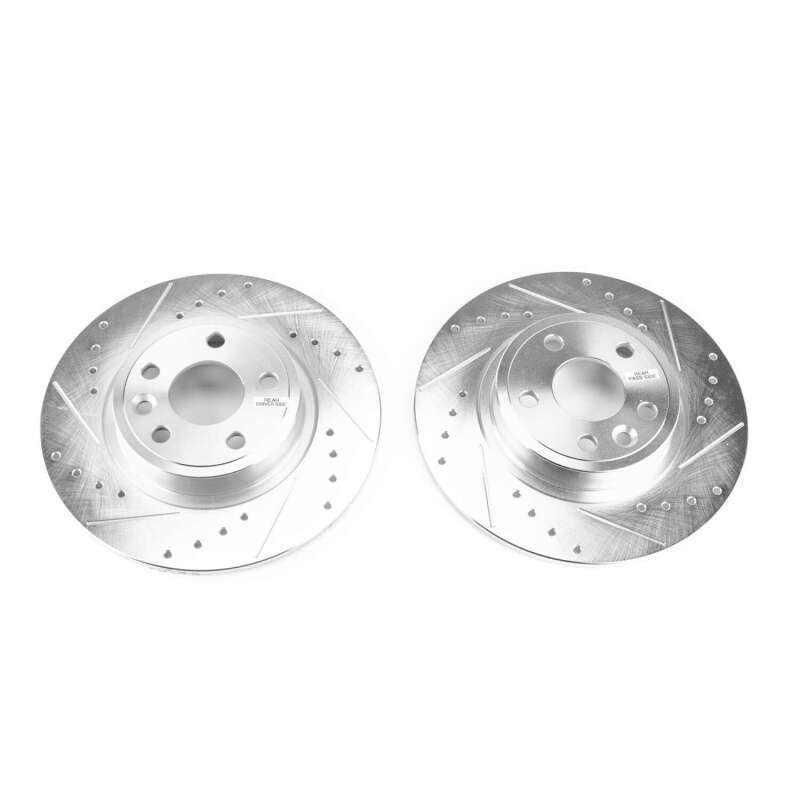 PSB Evolution Drill/Slot Rotor - Power Stop 2018 Jaguar E-Pace Rear Evolution Drilled & Slotted Rotors - Pair